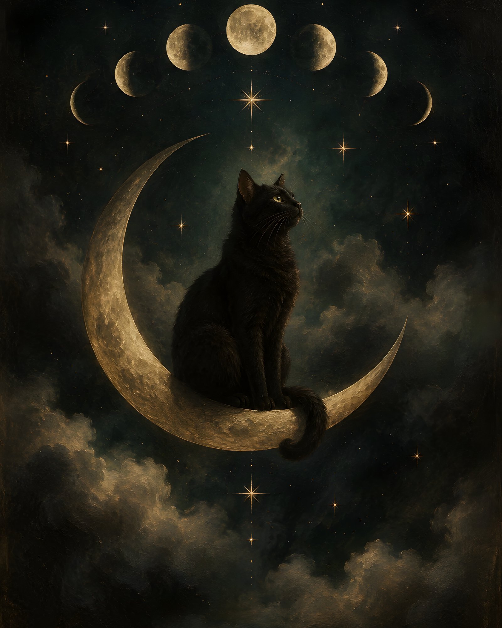 Black Cat Moon Phases