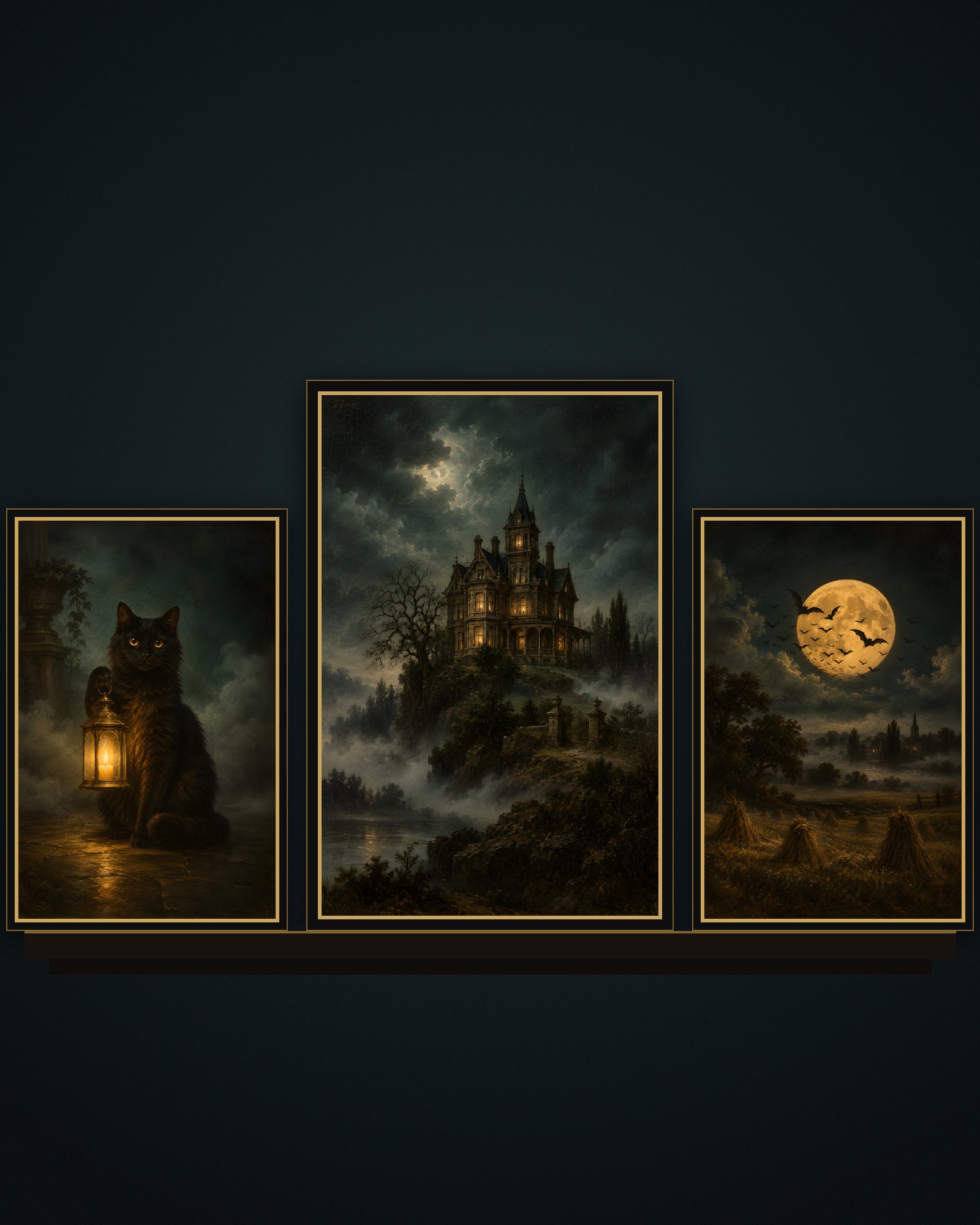 Haunted Mantel — 3-Print Halloween Set