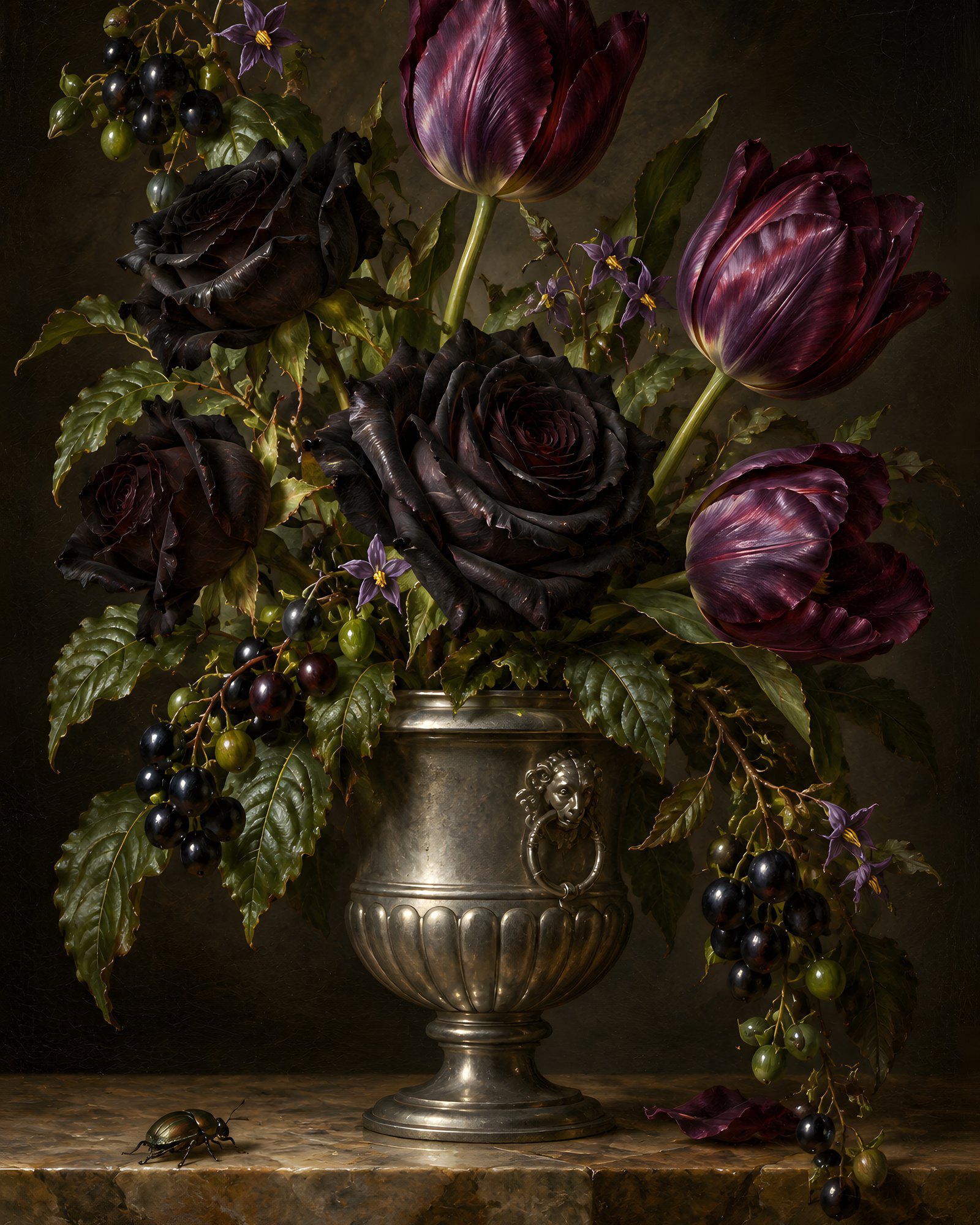 Moody Florals: Nightshade & Black Roses
