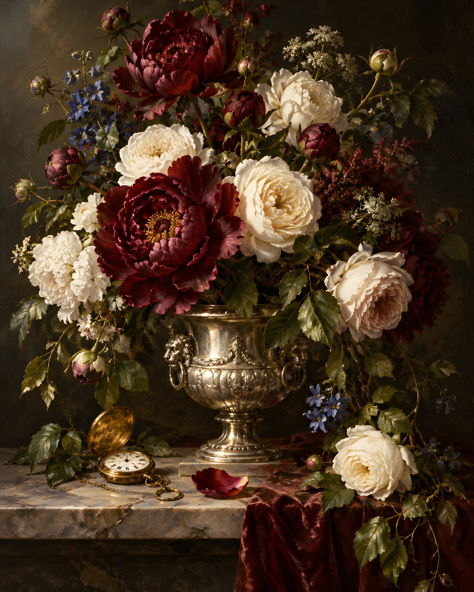 Moody Florals: Wine Peonies